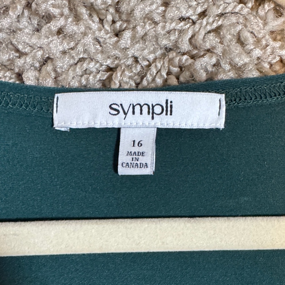 NWOT Sympli Go To Tee Relaxed Evergreen size 16 - Picture 6 of 14